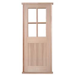 Cottage 4-Light External Hardwood Pre-hung Door Set